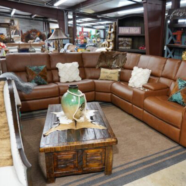 Henry three way power reclining Leather sectional livingroom set