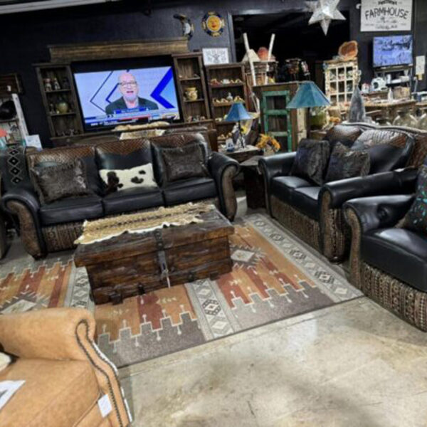 Tuscany custom power reclining leaher/cowhide livingroom set